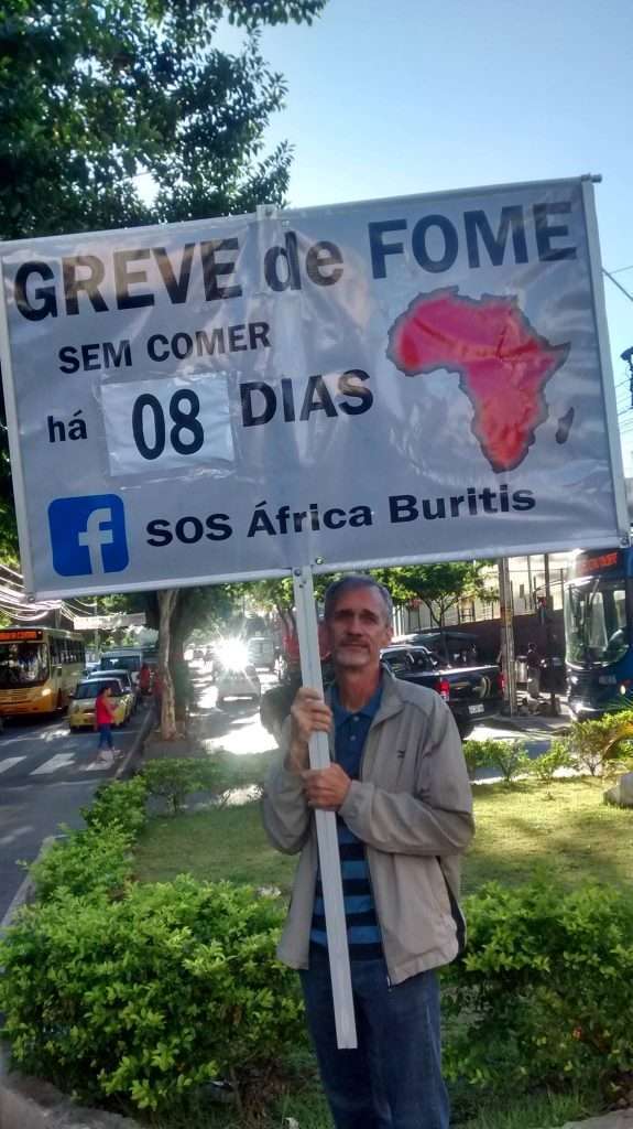 Celso Senna em greve de fome / Foto: Victória Farias 