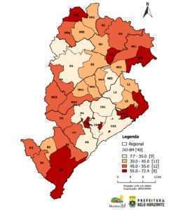Índice de Vulnerabilidade Juvenil de Belo Horizonte - Fonte - PBH