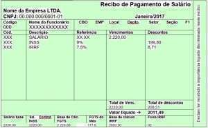 Exemplo de contracheque