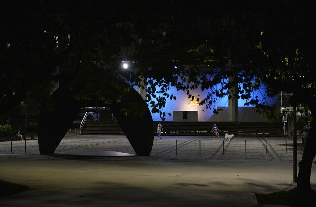 Palácio da Inconfidência, em 2019, iluminado de azul para dar visibilidade à causa.